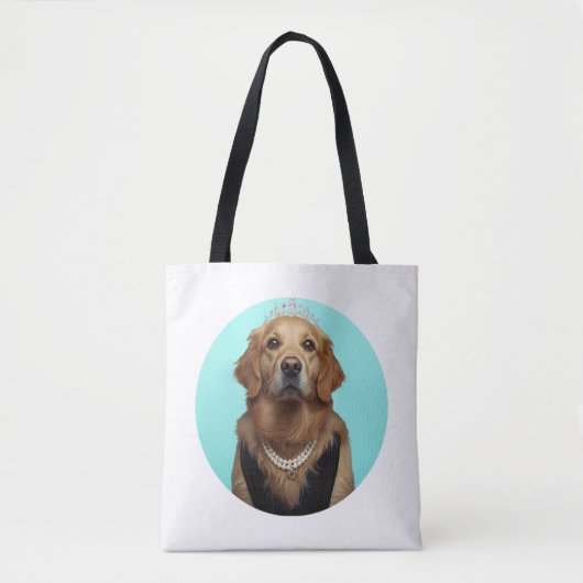 Classic Chic Breakfast Poster Golden Retriever Tote Bag (Voorkant)