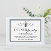 Classic Chic Dinner Party-uitnodigingen Kaart (Staand voorkant)