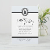 Classic Chic Dinner Party-uitnodigingen Kaart (Staand voorkant)
