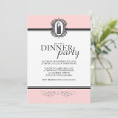 Classic Chic Dinner Party-uitnodigingen Kaart (Staand voorkant)