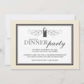 Classic Chic Dinner Party-uitnodigingen Kaart (Voorkant)