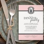 Classic Chic Dinner Party-uitnodigingen Kaart