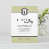 Classic Chic Dinner Party-uitnodigingen Kaart (Staand voorkant)