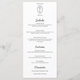 Classic Chic Hand Getrokken Lijst Wedding Menu