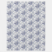 Classic  Chic Hollandse Windmolen Delfts Blauw Fleece Deken (Voorkant)