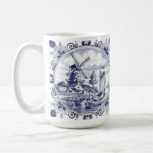 Classic  Chic Hollandse Windmolen Delfts Blauw Koffiemok