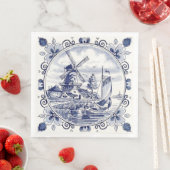 Classic  Chic Hollandse Windmolen Delfts Blauw Servetten (Insitu)