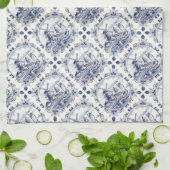 Classic  Chic Hollandse Windmolen Delfts Blauw Theedoek (Gevouwen)