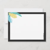 Classic Chic Pet met Feathers Note Card 2 Bedankkaart (Achterkant)