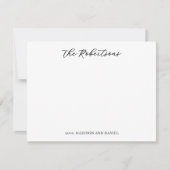 Classic Chic Script Black en White Couples Note C Notitiekaartje (Voorkant)