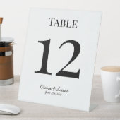 Classic Chic Trouwtafel Nummer Reclamebord Met Voetstuk (Insitu)