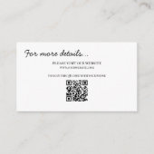 Classic Chic Wedding Details Enclosure Kaart (Voorkant)