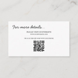 Classic Chic Wedding Details Enclosure Kaart