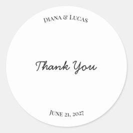 Classic Chic Wedding Favoriete Sticker