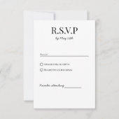 Classic Chic Wedding RSVP Response Kaart (Voorkant)
