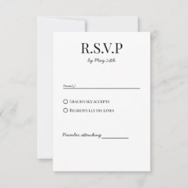 Classic Chic Wedding RSVP Response Kaart