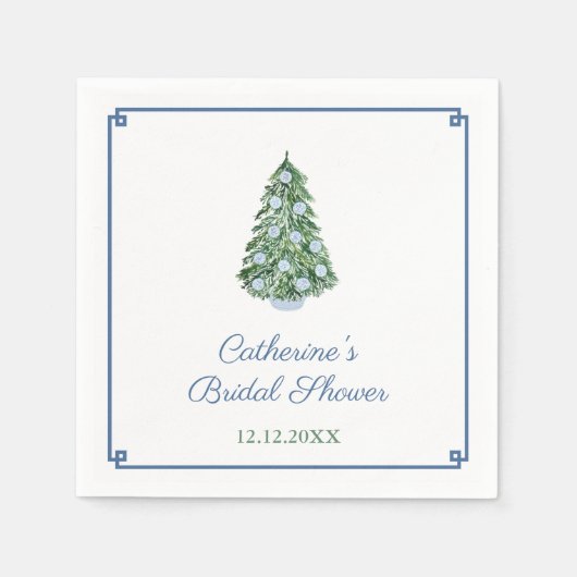 Classic Chinoiserie kerstboomfeest Feestdagen Servet (Voorkant)