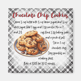 Classic Chocolate Chip Cookie Recipe Kitchen Decor Magneet