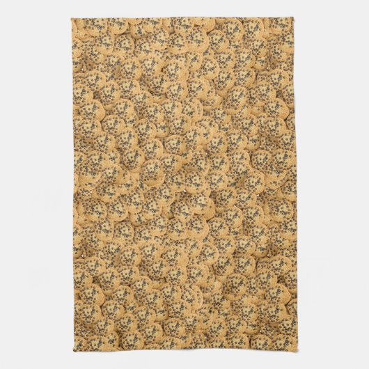 Classic Chocolate Chip Cookies Pattern Towel Theedoek (Verticaal)