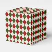 Classic Christmas Argyle Patroon Bedankdoosjes (Voorkant Zijde)