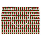 Classic Christmas Argyle Patroon Groot Cadeauzakje (Voorkant)
