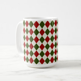Classic Christmas Argyle Patroon Koffiemok