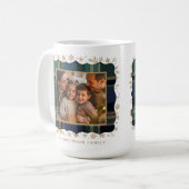 Classic Christmas Blu Plaid Photo Template ID1141B Koffiemok (Voorkant links)