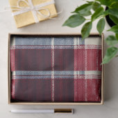 Classic Christmas Blue and Red Plaid Tissuepapier (Geschenk)
