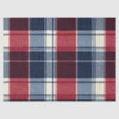 Classic Christmas Blue and Red Plaid Tissuepapier (Voorkant)