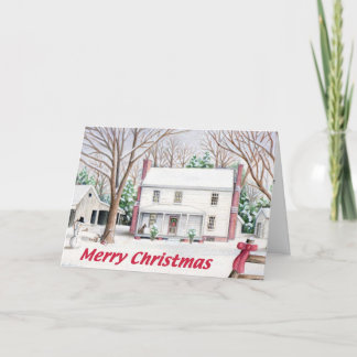 Classic Christmas Boerderij House Kaart