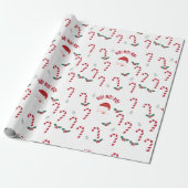 Classic Christmas Candy Cane Cadeaupapier (Uitgerold)