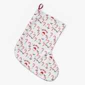 Classic Christmas Candy Cane Grote Kerstsok (Voorkant (Hangend))