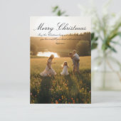 Classic Christmas Card – Joyful Holiday Wishes Kaart (Staand voorkant)