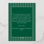 Classic Christmas Carol Christian Nativity Photo Folie Feestdagenkaart (Achterkant)