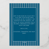 Classic Christmas Carol Christian Nativity Photo Folie Feestdagenkaart (Achterkant)