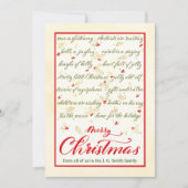 Classic Christmas Carols Flat Vakantie Kaart (Voorkant)