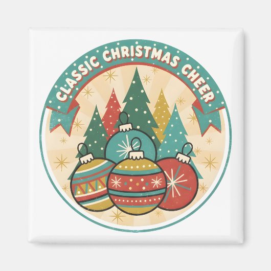 Classic Christmas Cheer Magneet (Voorkant)