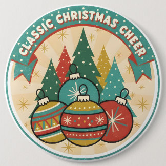 Classic Christmas Cheer Ronde Button 6,0 Cm