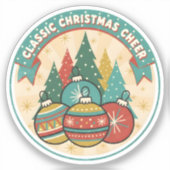 Classic Christmas Cheer Sticker (Voorkant)