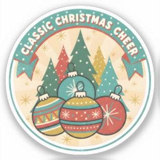 Classic Christmas Cheer Sticker