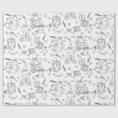 Classic Christmas Childhood Speelgoed Land Kleurbo Cadeaupapier (Vlak)