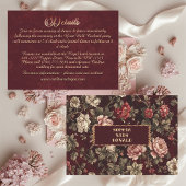 Classic Christmas Chinoiserie Romantic Wedding  Informatiekaartje