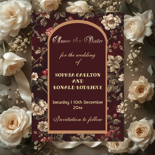 Classic Christmas Chinoiserie Romantic Wedding  Save The Date