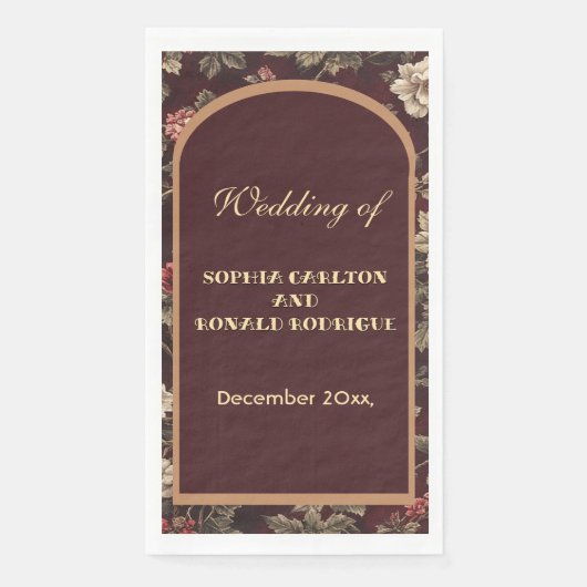 Classic Christmas Chinoiserie Romantic Wedding  Servet (Voorkant)