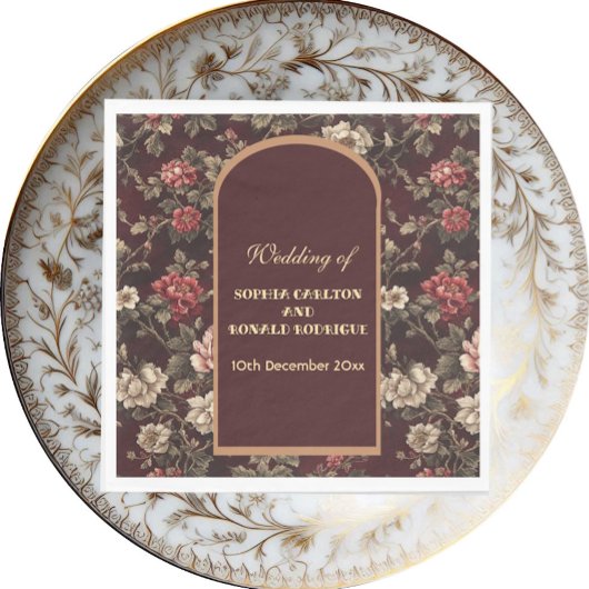 Classic Christmas Chinoiserie Romantic Wedding  Servet