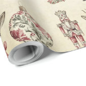 Classic Christmas  Chinoiserie Toile Jumbo Cadeaupapier (Rol Hoek)