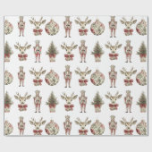 Classic Christmas  Chinoiserie Toile Jumbo Cadeaupapier (Vlak)