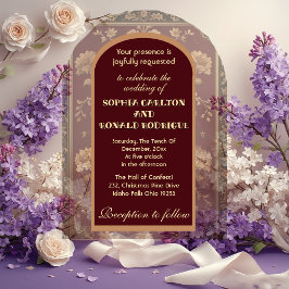 Classic Christmas Chinoiserie Traditional Wedding Acryl Uitnodigingen