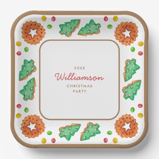 Classic Christmas Cookie  papier Bord (Voorkant)