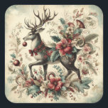 Classic Christmas Deer Stickers<br><div class="desc">Classic Christmas Deer stickers</div>